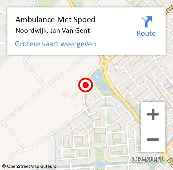 Locatie op kaart van de 112 melding: Ambulance Met Spoed Naar Noordwijk, Jan Van Gent op 2 mei 2016 14:23