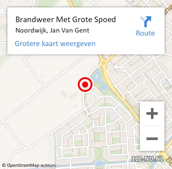 Locatie op kaart van de 112 melding: Brandweer Met Grote Spoed Naar Noordwijk, Jan Van Gent op 2 mei 2016 14:33