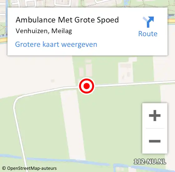 Locatie op kaart van de 112 melding: Ambulance Met Grote Spoed Naar Venhuizen, Meilag op 3 mei 2016 00:03
