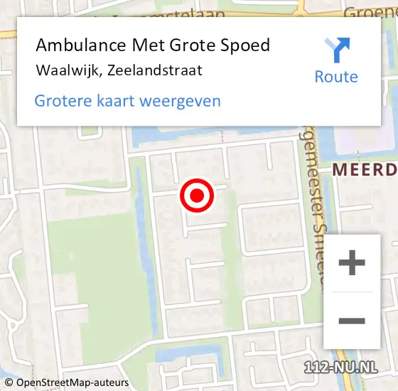 Locatie op kaart van de 112 melding: Ambulance Met Grote Spoed Naar Waalwijk, Zeelandstraat op 3 mei 2016 02:49