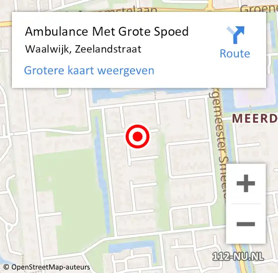 Locatie op kaart van de 112 melding: Ambulance Met Grote Spoed Naar Waalwijk, Zeelandstraat op 3 mei 2016 02:51