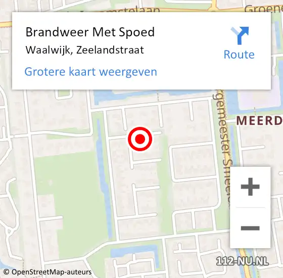 Locatie op kaart van de 112 melding: Brandweer Met Spoed Naar Waalwijk, Zeelandstraat op 3 mei 2016 03:36