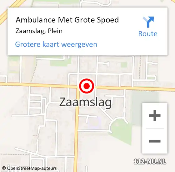 Locatie op kaart van de 112 melding: Ambulance Met Grote Spoed Naar Zaamslag, Plein op 3 mei 2016 06:39