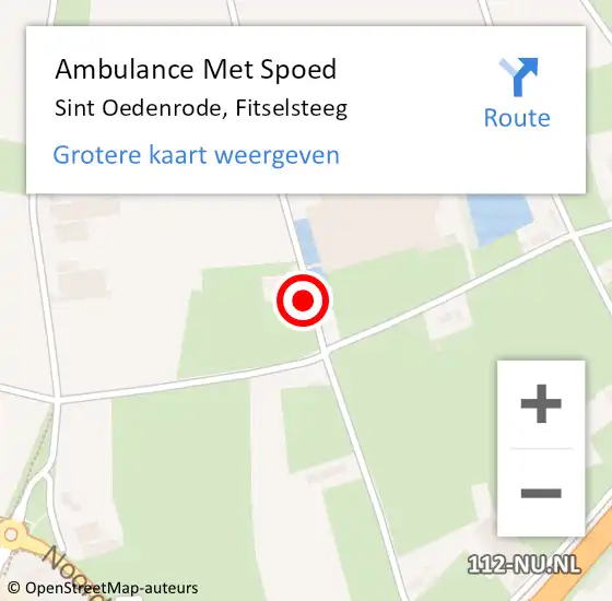 Locatie op kaart van de 112 melding: Ambulance Met Spoed Naar Sint Oedenrode, Fitselsteeg op 3 mei 2016 08:27