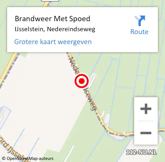 Locatie op kaart van de 112 melding: Brandweer Met Spoed Naar IJsselstein, Nedereindseweg op 3 mei 2016 13:34