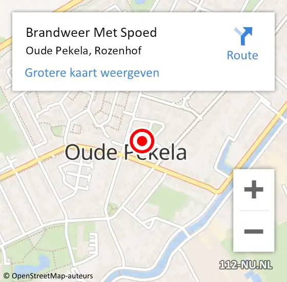 Locatie op kaart van de 112 melding: Brandweer Met Spoed Naar Oude Pekela, Rozenhof op 3 mei 2016 19:37