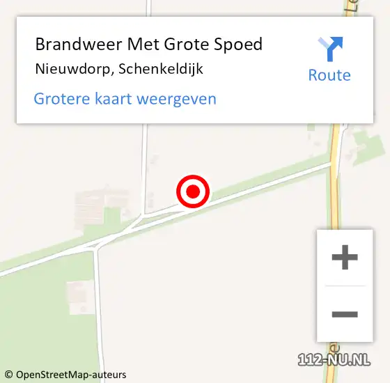 Locatie op kaart van de 112 melding: Brandweer Met Grote Spoed Naar Nieuwdorp, Schenkeldijk op 13 december 2013 21:34