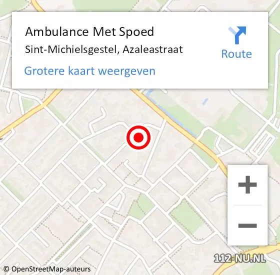 Locatie op kaart van de 112 melding: Ambulance Met Spoed Naar Sint-Michielsgestel, Azaleastraat op 5 mei 2016 15:57