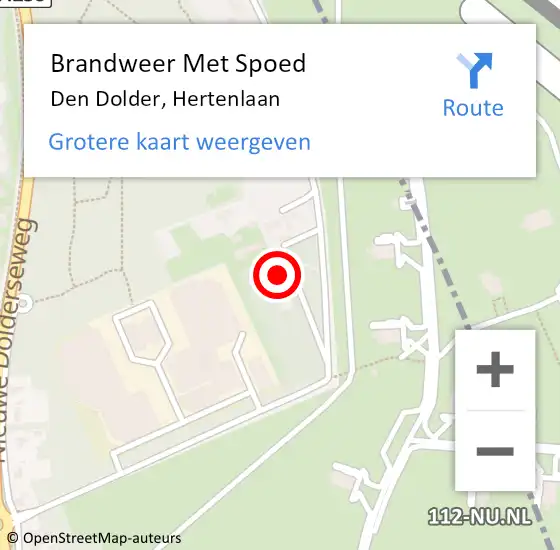 Locatie op kaart van de 112 melding: Brandweer Met Spoed Naar Den Dolder, Hertenlaan op 5 mei 2016 16:00