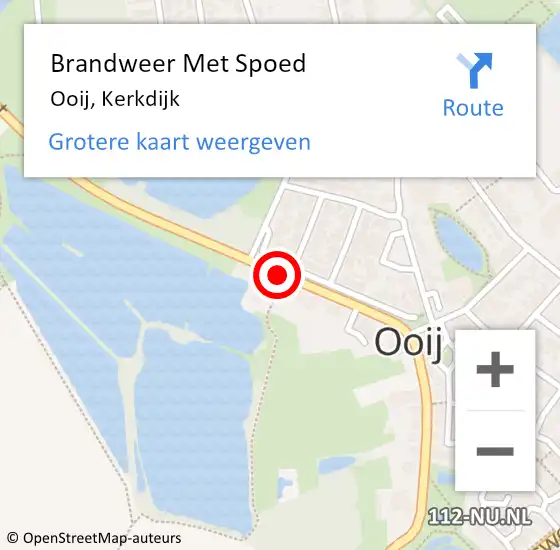 Locatie op kaart van de 112 melding: Brandweer Met Spoed Naar Ooij, Kerkdijk op 5 mei 2016 22:10