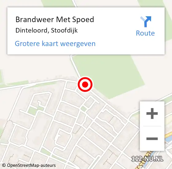 Locatie op kaart van de 112 melding: Brandweer Met Spoed Naar Dinteloord, Stoofdijk op 6 mei 2016 10:26