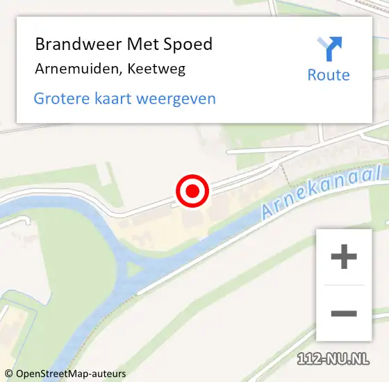 Locatie op kaart van de 112 melding: Brandweer Met Spoed Naar Arnemuiden, Keetweg op 6 mei 2016 15:17