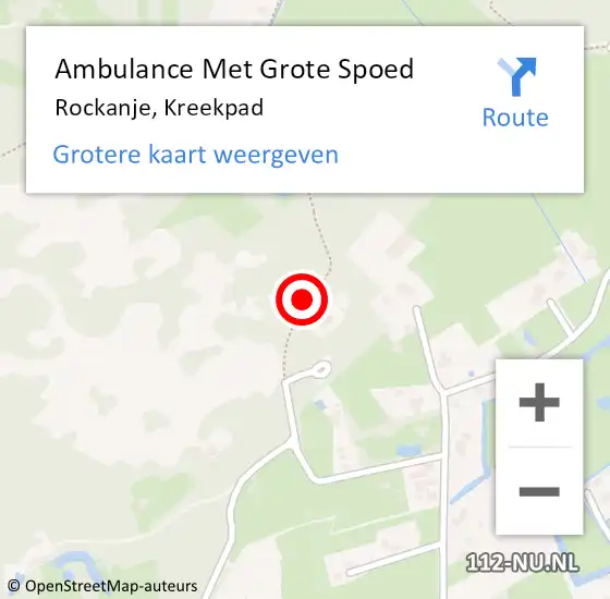 Locatie op kaart van de 112 melding: Ambulance Met Grote Spoed Naar Rockanje, Kreekpad op 6 mei 2016 18:30