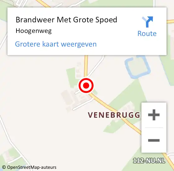 Locatie op kaart van de 112 melding: Brandweer Met Grote Spoed Naar Hoogenweg op 6 mei 2016 19:26