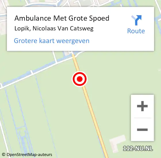 Locatie op kaart van de 112 melding: Ambulance Met Grote Spoed Naar Lopik, Nicolaas Van Catsweg op 9 mei 2016 18:16