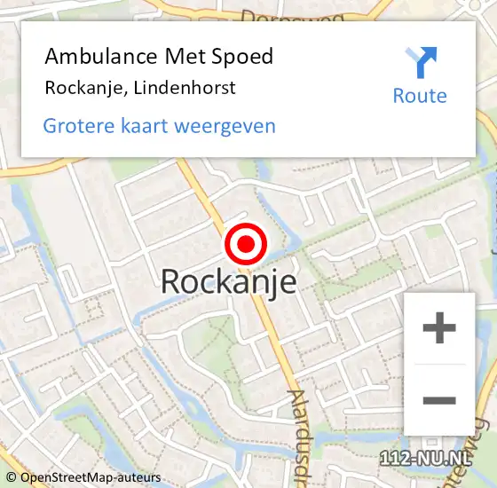 Locatie op kaart van de 112 melding: Ambulance Met Spoed Naar Rockanje, Lindenhorst op 10 mei 2016 09:34