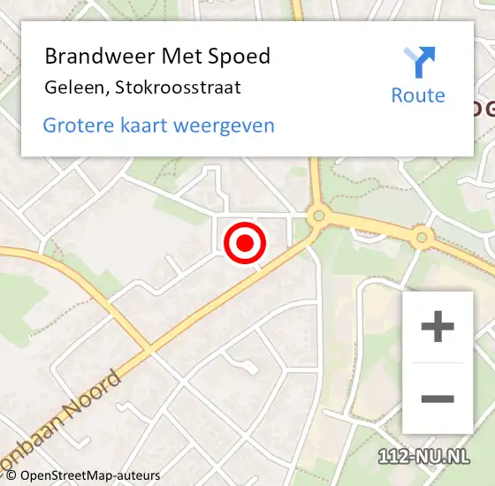 Locatie op kaart van de 112 melding: Brandweer Met Spoed Naar Geleen, Stokroosstraat op 11 mei 2016 17:42