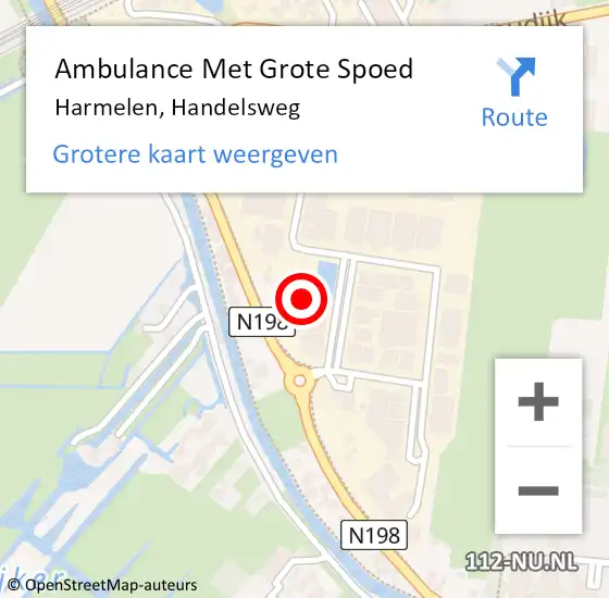 Locatie op kaart van de 112 melding: Ambulance Met Grote Spoed Naar Harmelen, Handelsweg op 12 mei 2016 10:08