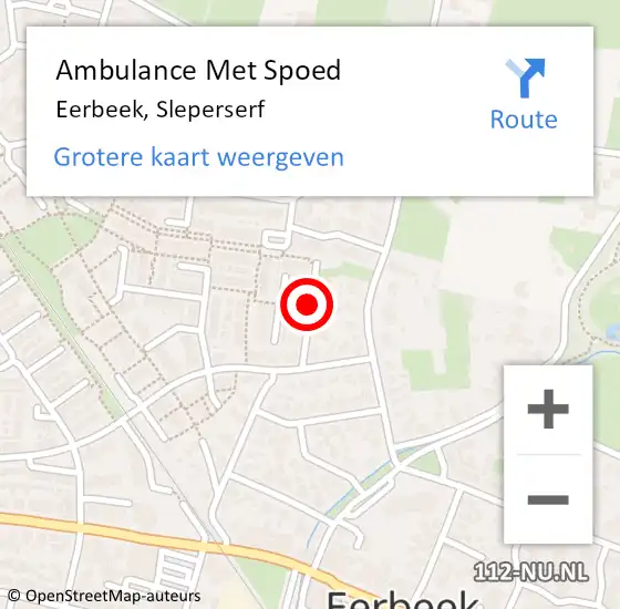 Locatie op kaart van de 112 melding: Ambulance Met Spoed Naar Eerbeek, Sleperserf op 12 mei 2016 10:52