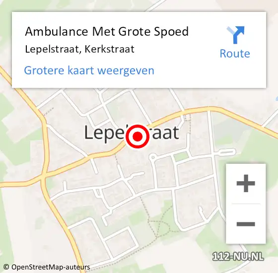 Locatie op kaart van de 112 melding: Ambulance Met Grote Spoed Naar Lepelstraat, Kerkstraat op 12 mei 2016 16:21