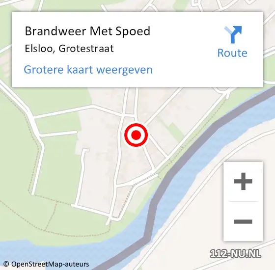 Locatie op kaart van de 112 melding: Brandweer Met Spoed Naar Elsloo, Grotestraat op 12 mei 2016 20:49