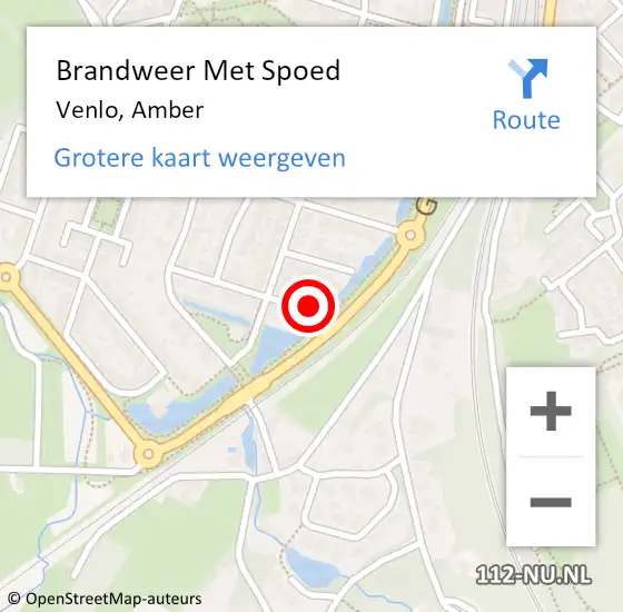 Locatie op kaart van de 112 melding: Brandweer Met Spoed Naar Venlo, Amber op 13 mei 2016 09:13