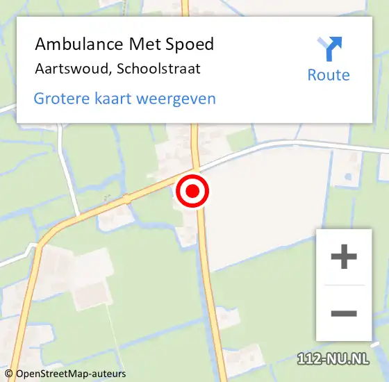 Locatie op kaart van de 112 melding: Ambulance Met Spoed Naar Aartswoud, Schoolstraat op 14 december 2013 22:40