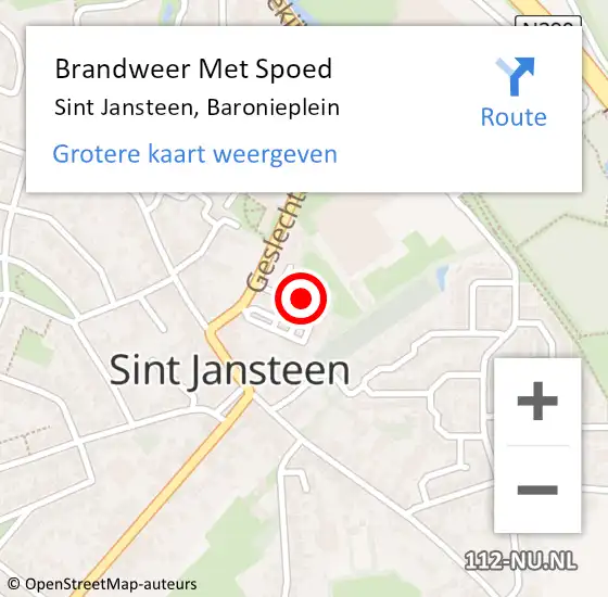 Locatie op kaart van de 112 melding: Brandweer Met Spoed Naar Sint Jansteen, Baronieplein op 13 mei 2016 19:38