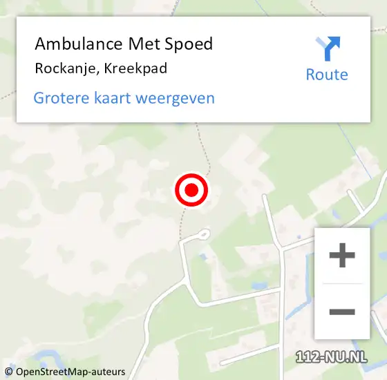 Locatie op kaart van de 112 melding: Ambulance Met Spoed Naar Rockanje, Kreekpad op 13 mei 2016 22:44