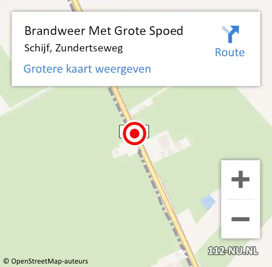 Locatie op kaart van de 112 melding: Brandweer Met Grote Spoed Naar Schijf, Zundertseweg op 14 mei 2016 09:52