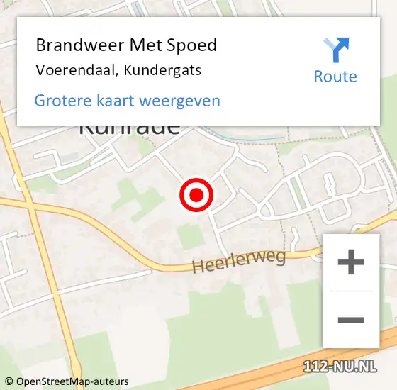 Locatie op kaart van de 112 melding: Brandweer Met Spoed Naar Voerendaal, Kundergats op 15 mei 2016 17:20