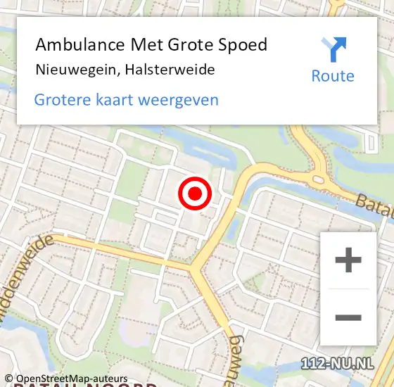 Locatie op kaart van de 112 melding: Ambulance Met Grote Spoed Naar Nieuwegein, Halsterweide op 16 mei 2016 09:10