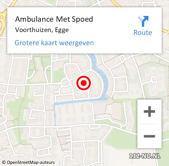 Locatie op kaart van de 112 melding: Ambulance Met Spoed Naar Voorthuizen, Egge op 16 mei 2016 09:14