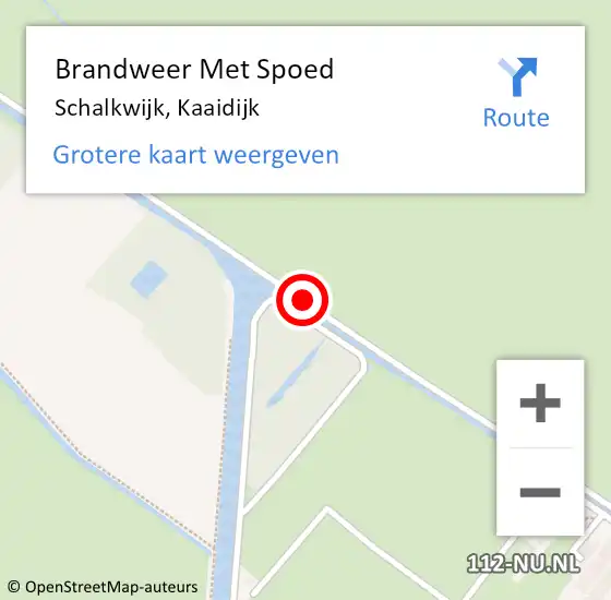 Locatie op kaart van de 112 melding: Brandweer Met Spoed Naar Schalkwijk, Kaaidijk op 17 mei 2016 12:47