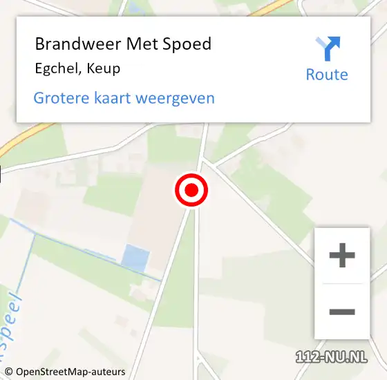 Locatie op kaart van de 112 melding: Brandweer Met Spoed Naar Egchel, Keup op 17 mei 2016 15:19