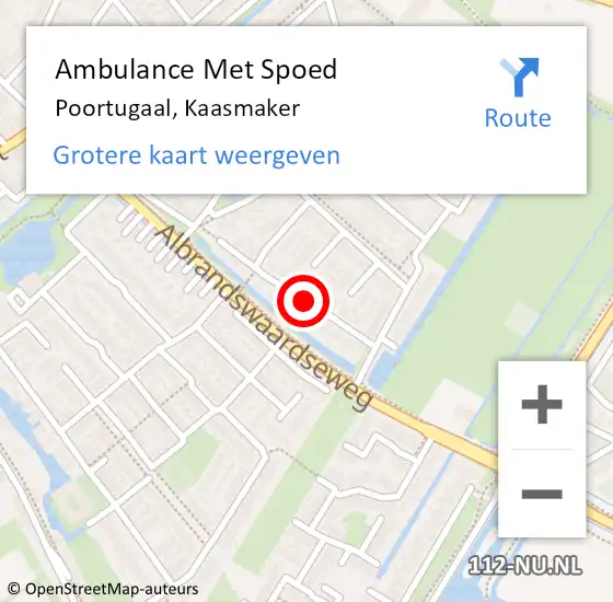 Locatie op kaart van de 112 melding: Ambulance Met Spoed Naar Poortugaal, Kaasmaker op 17 mei 2016 17:09