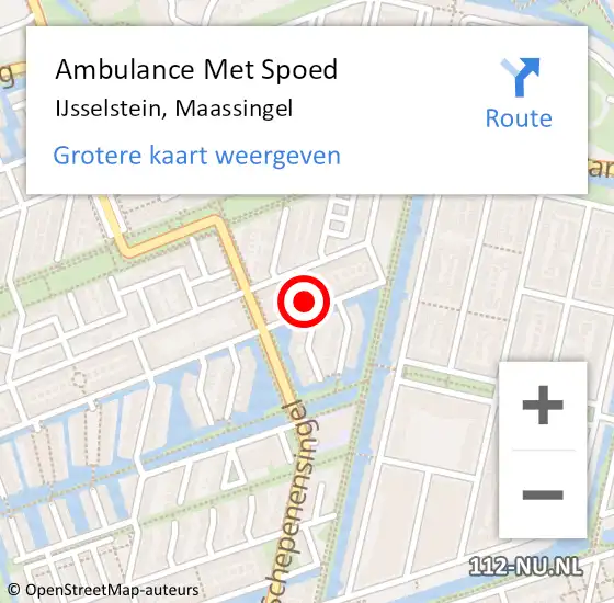 Locatie op kaart van de 112 melding: Ambulance Met Spoed Naar IJsselstein, Maassingel op 17 mei 2016 19:40