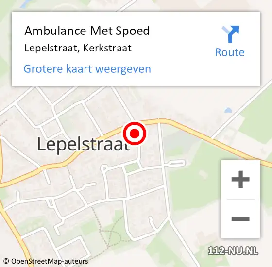 Locatie op kaart van de 112 melding: Ambulance Met Spoed Naar Lepelstraat, Kerkstraat op 17 mei 2016 20:21