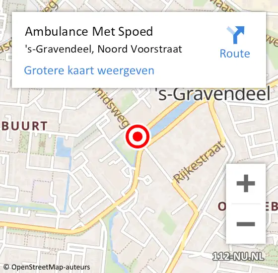 Locatie op kaart van de 112 melding: Ambulance Met Spoed Naar Mookhoek, Noord op 18 mei 2016 11:09