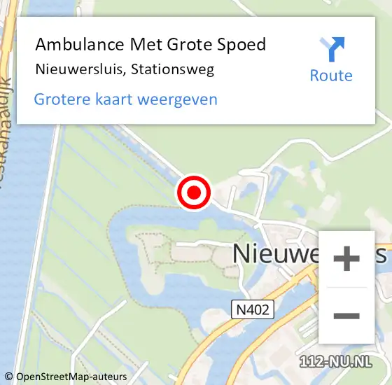 Locatie op kaart van de 112 melding: Ambulance Met Grote Spoed Naar Nieuwersluis, Stationsweg op 18 mei 2016 18:28