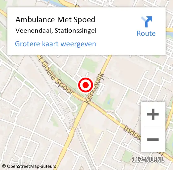 Locatie op kaart van de 112 melding: Ambulance Met Spoed Naar Veenendaal, Stationssingel op 19 mei 2016 19:37