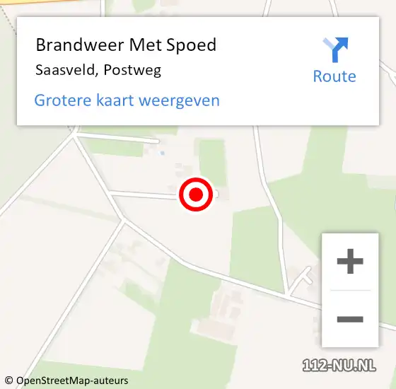 Locatie op kaart van de 112 melding: Brandweer Met Spoed Naar Saasveld, Postweg op 19 mei 2016 19:45
