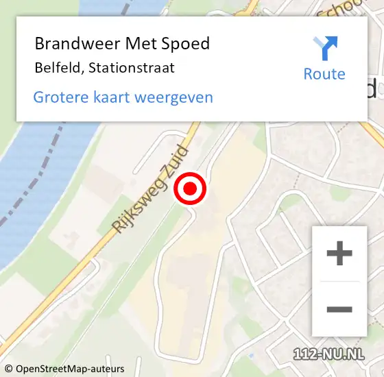 Locatie op kaart van de 112 melding: Brandweer Met Spoed Naar Belfeld, Stationstraat op 19 mei 2016 22:01