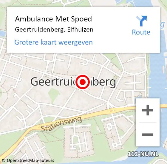 Locatie op kaart van de 112 melding: Ambulance Met Spoed Naar Geertruidenberg, Elfhuizen op 20 mei 2016 17:32