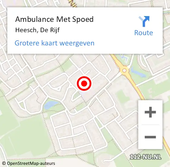 Locatie op kaart van de 112 melding: Ambulance Met Spoed Naar Heesch, De Rijf op 21 mei 2016 06:16