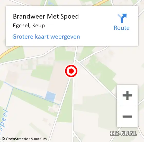 Locatie op kaart van de 112 melding: Brandweer Met Spoed Naar Egchel, Keup op 21 mei 2016 09:18