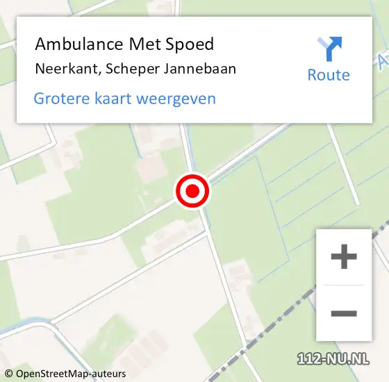 Locatie op kaart van de 112 melding: Ambulance Met Spoed Naar Neerkant, Scheper Jannebaan op 21 mei 2016 13:33