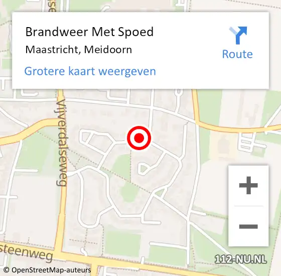 Locatie op kaart van de 112 melding: Brandweer Met Spoed Naar Maastricht, Meidoorn op 21 mei 2016 14:50
