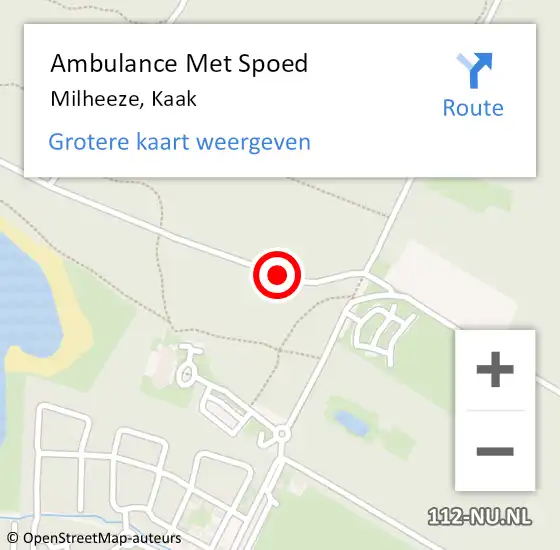 Locatie op kaart van de 112 melding: Ambulance Met Spoed Naar Milheeze, Kaak op 22 mei 2016 06:46