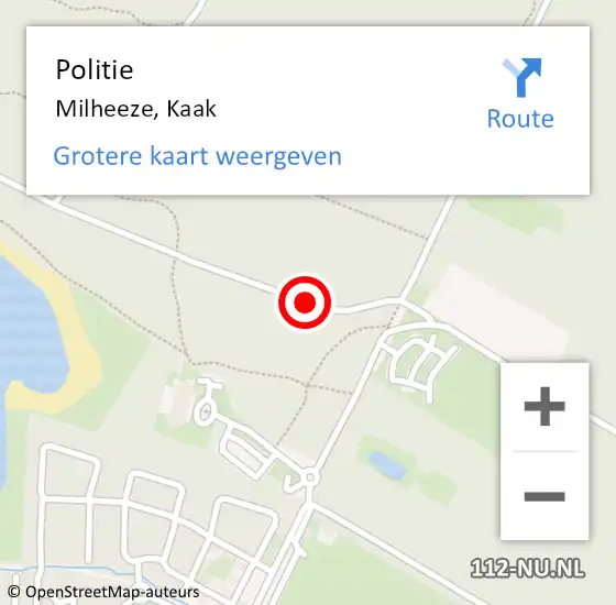 Locatie op kaart van de 112 melding: Politie Milheeze, Kaak op 22 mei 2016 06:54